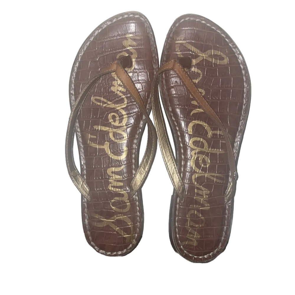 SAM EDELMAN Gracie Flip Flops | Size 6, color: Brown